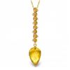 Genuine 11.05 ctw Citrine Necklace Jewelry 14KT Yellow Gold - REF-40T8A