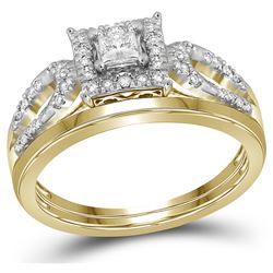 0.25 CTW Natural Diamond Bridal Engagement Ring 10K Yellow Gold
