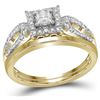 0.25 CTW Natural Diamond Bridal Engagement Ring 10K Yellow Gold