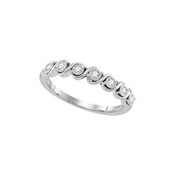 0.16 CTW Natural Diamond Band 10K White Gold