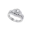 0.38 CTW Natural Diamond Bridal Engagement Ring 10K White Gold