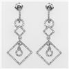 Image 1 : 14K White Gold 0.65CTW Diamond Earring - REF-71K5R