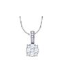 Image 1 : 0.48 CTW Natural Diamond Cluster Pendant 18K White Gold