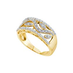 0.39 CTW Natural Diamond Vine Leaf Band 10K Yellow Gold