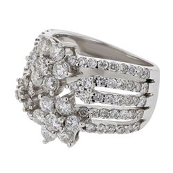 18K White Gold 2.61CTW Diamond Fashion Ring - REF-338K8R