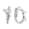 Image 1 : Genuine 0.44 TCW 18K White Gold Ladies Earring - REF-95W3H