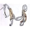 Image 1 : 18K Two Tone Gold 0.52CTW Diamond Earring - REF-117Y3X