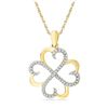0.2 CTW Natural Diamond Heart Love Pendant 10K Yellow Gold