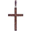 0.25 CTW Red Colored Diamond Christian Cross Pendant 10K Rose Gold