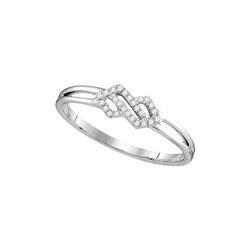 0.08 CTW Natural Diamond Cluster Ring 10K White Gold