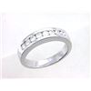 Image 1 : 18K White Gold 0.49CTW Diamond Band Ring - REF-123Y5X