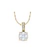 Image 1 : 0.36 CTW Natural Diamond Cluster Pendant 18K Yellow Gold