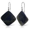Genuine 43.5 ctw Sapphire Earrings Jewelry 14KT White Gold - REF-114F3Z