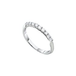 0.24 CTW Natural Diamond Pave-set Anniversary Band 14K White Gold