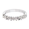 Image 1 : 18K White Gold 0.04CTW Diamond Band Ring - REF-45W3H