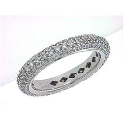 14K White Gold 1.25CTW Diamond Band Ring - REF-95A7N