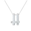 Image 1 : 14KWhite Gold 0.55 CTW Diamond Slider with Chain - REF-64W6H
