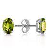 Image 1 : Genuine 1.80 ctw Peridot Earrings Jewelry 14KT White Gold - REF-16M3T