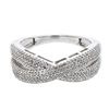 Image 1 : Overlapping Pave-set Diamond Ring in 14K White Gold - REF-60X3Y