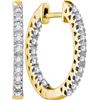 Image 1 : 0.32 CTW Natural Diamond Hoop Earrings 10K Yellow Gold
