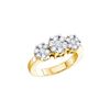 2 CTW Natural Diamond Triple Cluster Ring 14K Yellow Gold