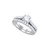 2.25 CTW Natural Diamond Bridal Engagement Ring 14K White Gold