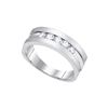 0.5 CTW Mens Natural Diamond Band Anniversary Ring 10K White Gold