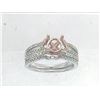 Image 1 : 14K TwoTone Gold 0.62CTW Diamond Wedding Ring Set - REF-81F4M