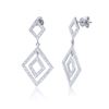 Genuine 0.44 TCW 14K White Gold Ladies Earring - REF-79M6F