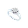 Image 1 : 0.51 CTW Natural Diamond Cluster Ring 14K White Gold