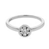 Image 1 : 14K White Gold 0.25CTW Diamond Cluster Ring - REF-42Y3X