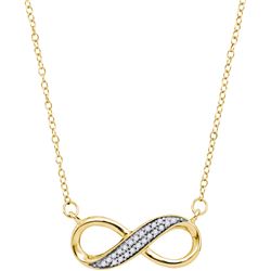0.15 CTW Natural Diamond Infinity Pendant 10K Yellow Gold