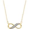Image 1 : 0.15 CTW Natural Diamond Infinity Pendant 10K Yellow Gold