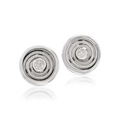 14K Gold 0.13 CTW Diamond Cuff Links - REF-111F8M