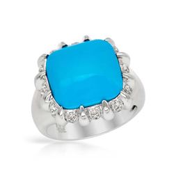 Genuine 0.34 TCW 14K White Gold Ladies Ring - REF-87Y7X