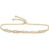 0.5 CTW Natural Diamond Bolo Bracelet 10K Yellow Gold