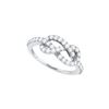 0.71 CTW Natural Diamond Infinity Woven Love Anniversary Ring 10K White Gold
