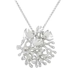 18K Gold 1.71 CTW Diamond Slider with Chain - REF-332N2A