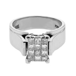 0.5 CTW 14K White Gold Ladies Ring - REF-110N9A