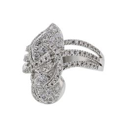 18K White Gold 0.68CTW Diamond Fashion Ring - REF-139Y2X