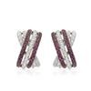 Image 1 : Genuine 1.17 TCW 14K White Gold Ladies Earring - REF-119K7R