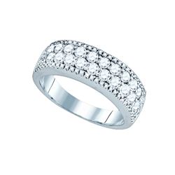 1.50 CTW Natural Diamond Pave-set Band 14K White Gold