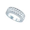 Image 1 : 1.50 CTW Natural Diamond Pave-set Band 14K White Gold