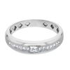 Image 1 : Square Diamond Mens Ring in 14K White Gold - REF-135W2H