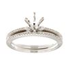 Image 1 : 14K White Gold 0.15CTW Diamond Wedding Ring Set - REF-50K7R
