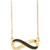 Image 1 : 0.05 CTW Black Colored Diamond Infinity Pendant 10K Yellow Gold