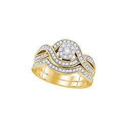 0.5 CTW Natural Diamond Bridal Engagement Ring 10K Yellow Gold