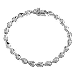 18K White Gold 0.46CTW Diamond Bracelet - REF-107A2N