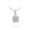 0.08 CTW 14K White Gold Ladies Slider with Chain - REF-17M8F