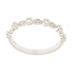 14K White Gold 0.16CTW Ladies Diamond Ring - REF-32X5Y